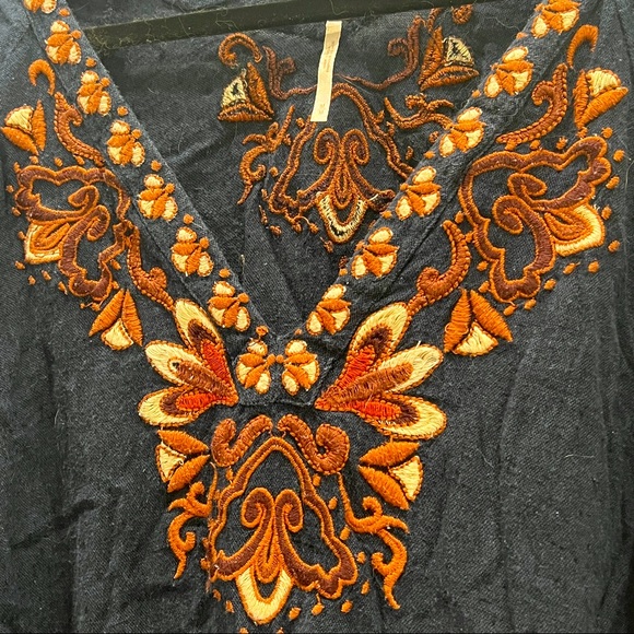 Free People High Times Long Sleeve Embroidered Crop - Picture 4 of 5